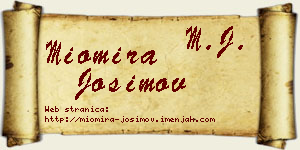 Miomira Josimov vizit kartica